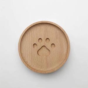 थोड़ा भालू पाव कप चटाई प्राकृतिक रचनात्मक गर्मी प्रतिरोधी लकड़ी के कोस्टर कॉफी कप थोक चाय कॉफी के लिए - Product Image 3