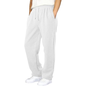 Custom High Quality Woolen Casual Gym <b>Stacked</b> <b>Joggers</b> Eco-friendly Plus Size Men's Mid Waist Baggy Sweatpants OEM Service - Product Image 3