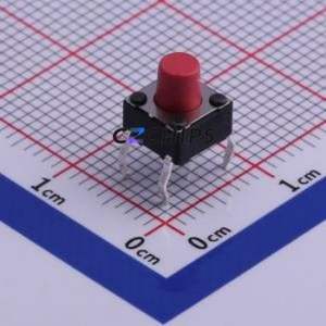 DTS-63R-V Tactile Switch Through hole Component (THT) Switch Single Pole Single Throw Round Button Through Hole 6.2mm - Product Image 1