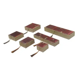 Poème ancien chinois imprimé boîtes à bijoux antiques boîte à bijoux en velours cuivre pièce de monnaie gland boîte à bijoux ancienne chinoise