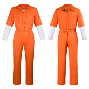 Prisonnier Orange Adulte Michael <span class=keywords><strong>Morbius</strong></span> Cosplay Orange Jumpsuit Jail Costume CARR-005 - Product Image 2