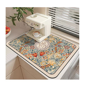 <span class=keywords><strong>Alfombrilla</strong></span> de secado de platos con estampado 3D, almohadilla de drenaje de café absorbente, Alfombra de secado rápido, vajilla de cocina, mantel individual - Product Image 1