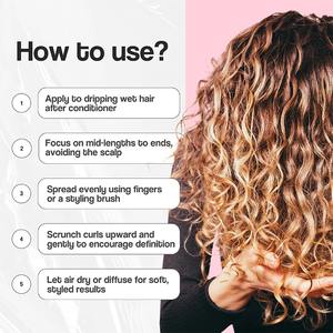 Crème coiffante pour cheveux toute la journée, activateur de boucles, crème coiffante pour homme et femme, 30 ans ISO22716 GMPC - Product Image 6