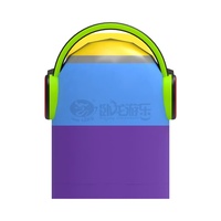 WOLONG PVC Nouveau Design Toboggan Gonflable avec Échelle d'Accès, Thème Casque DJ, Qualité Commerciale, Équipement de Jeu pour Enfants, Location pour Centres Commerciaux et Fêtes