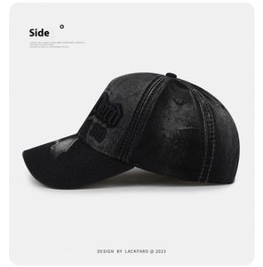 Casquettes de baseball unisexe en gros, nouveau style, à calotte rigide, avec logo personnalisé, broderie 3D, lettres en jean, tendance, pour l'extérieur, décontractées et courantes - Product Image 4