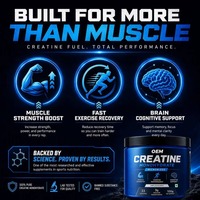 Créatine monohydrate en poudre 300g, formule pure, directement de l'usine, soutien énergétique pour adultes, croissance musculaire, entraînement de force, marque privée