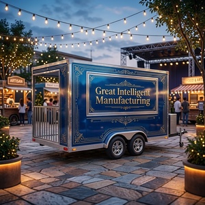 Remorque alimentaire mobile moderne, chariot de concession écoénergétique pour café, boissons et restauration rapide, camion de cuisine extérieur personnalisable - Product Image 3