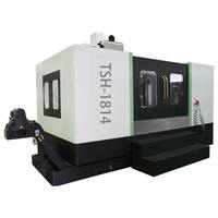 Centre d'usinage horizontal automatique simple à 3 axes CNC FANUC BT50 de haute précision TSH-1814, fraiseuse métallique robuste 24