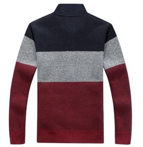 Suéter Cárdigan de Otoño e Invierno con Cierre, <span class=keywords><strong>Grueso</strong></span>, de Forro Polar, Cuello en V, Holgado, Cálido, para Hombre - Product Image 2