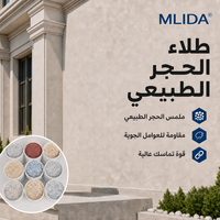 Peinture à texture granitique, revêtement mural extérieur imperméable en pierre véritable pour villas, hôtels, mosquées, façades de bâtiments commerciaux, usines, OEM