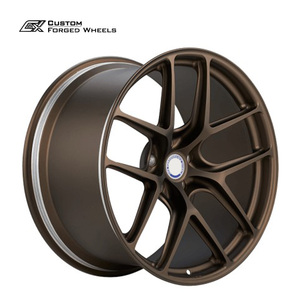 Rines Forjados Personalizados Monobloque de 1 Pieza, Estilo Deportivo, Color Bronce, Cinco Radios, 17, 18, 19 Pulgadas para BMW M3 F80 BMW M4 - Product Image 1