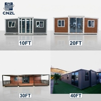 Maisonnette préfabriquée modulaire personnalisable à toit incliné, en panneaux sandwich respirants et extensibles, pour hôtel, station balnéaire forestière ou maisonnette portable.
