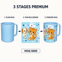 Gobelet en plastique pour enfants de 500 ml en PP réutilisable, écologique, sans BPA, à effet 3D, fabriqué en Chine, pour la promotion et les souvenirs