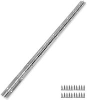 Charnière continue en acier inoxydable avec trous, charnières de piano robustes en acier inoxydable poli pour bateaux, armoires et boîtes de rangement