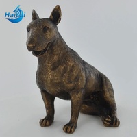Statue d'animaux en laiton exquise pour l'extérieur, sculpture de chien dogue allemand en bronze