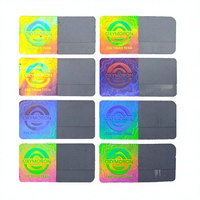 Étui pour carte holographique anti-contrefaçon à gratter, autocollant holographique estampé à chaud, hologramme laser révélant une étiquette de sécurité annulable