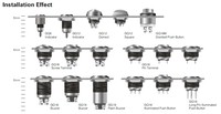 Xiaomi — bouton-poussoir momentané RGB 12mm, cercle illuminé, 3 couleurs, bouton-poussoir momentané, mélange de toutes les couleurs, changement par résistance