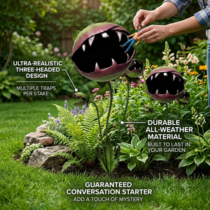 Estacas Decorativas de Metal con Forma de Planta Comedora de Hombres, Estatua de Flor <span class=keywords><strong>Venus</strong></span> Flytrap para Exteriores, Divertidas Esculturas de Monstruos para Jardín - Product Image 2