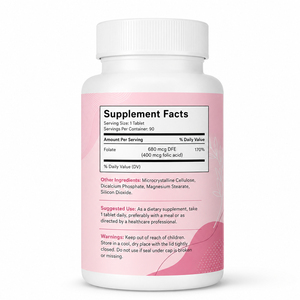 Comprimés de DHA et d'acide folique pour adultes, supplément de vitamine B9, 60 unités, certifié Halal, végétalien, sans gluten – Meilleures ventes en gros - Product Image 6