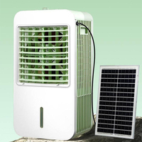 Enfriador de Aire Portátil con Energía Solar, Aire Acondicionado Evaporativo con Control Remoto, Batería de 24V para Camping, Auto, RV, Exteriores