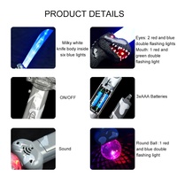 Espada de Juguete de Plástico LED Neon-Glo con Sonido para Niños, Regalo con Luces Intermitentes, Sin Batería