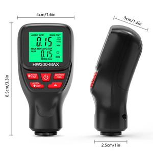 HW300-MAX Auto Coating Diktemeter 0-2000um Auto Verf Film Dikte Tester Verf Dft Meet Meter Digitale Achtergrondverlichting - Product Image 3