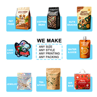 Sachet Doypack personnalisé imprimé pour bonbons gélifiés, refermable avec fermeture éclair, fond plat, emballage alimentaire, finition mate, vente en gros