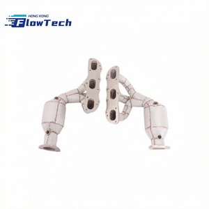 ท่อร่วมไอเสียสแตนเลส SS304 พร้อมแผ่นกันความร้อนสำหรับ Porsche 991.1 3.4L 3.8L - Product Image 5