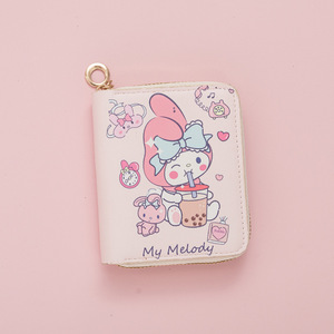 Monedero Linda Kuromi <span class=keywords><strong>Mymelody</strong></span> Cinnamoroll Pochacco Pompompurin, Tarjetero Bonito de PU para Estudiantes - Product Image 6