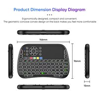 Nouveau clavier sans fil mini M9 BT&2.4G, 7 touches rétroéclairées, type-C, télécommande vocale IR, pavé tactile pour Android TV Box PC