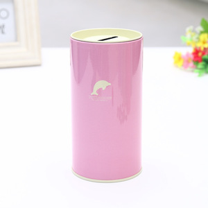 Hucha personalizada de alta calidad, papel impreso personalizado, cajas de ahorro de monedas de hierro, cilindro redondo, forma de número, estilo seguro - Product Image 2