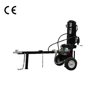 Hoge Kwaliteit China Gemaakt 25 Ton Benzine Aangedreven Horizontale Verticale Hoge Snelheid Hout Log Splitting Machine Brandhout Splitter