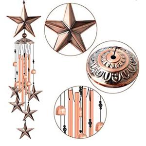 Personnalisé Rouge Cuivre Métal Tube Cloche Animal Coeur Étoile Forme Souvenir <span class=keywords><strong>Pendentif</strong></span> Jardin Cour Extérieur Carillon éolien - Product Image 1