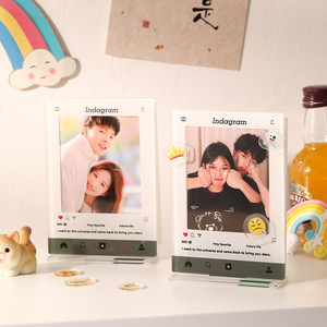 Creativo soporte de exhibición de tarjeta de persecución de estrellas de 3 pulgadas, marco de fotos acrílico de alto nivel de apariencia, decoración de marco de fotos <span class=keywords><strong>Polaroid</strong></span> Diy - Product Image 2