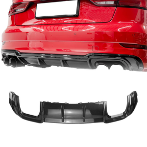Usine <span class=keywords><strong>A3</strong></span> S3 voiture pare-chocs arrière diffuseur lèvre 4 conseils échappement garde Spoiler plaque séparateur pour <span class=keywords><strong>Audi</strong></span> <span class=keywords><strong>A3</strong></span> Sline S3 berline 2017 <span class=keywords><strong>2018</strong></span> 2019 - Product Image 3