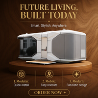 Maison Capsule Spatiale Personnalisable OEM ODM Direct Usine Durable Imperméable Cabine Préfabriquée Vente en Gros Maison Mobile