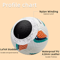Ballons de football à liaison thermique de football de course à haute élasticité, BON football en cuir épais PU Durable et élastique Peut être douanier