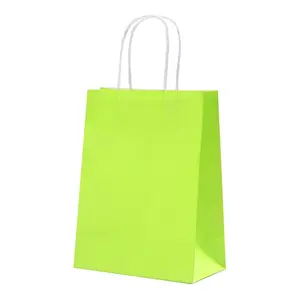 Sac en papier kraft couleur unie très populaire pour mariages et usage quotidien - Sac à main élégant pour cadeaux de mariage - Product Image 6