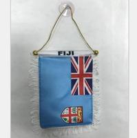 Drapeau de Guam personnalisé en satin polyester de haute qualité et pas cher, 10x15cm, anti-plis, impression numérique, avec ventouse pour mât de drapeau en plastique