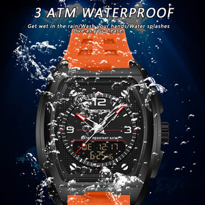 Reloj Deportivo SANDA 5109 para Hombre, Resistente al Agua, con Doble Pantalla, Luminoso, con Alarma de Cuenta Regresiva y Tres Zonas Horarias - Product Image 5