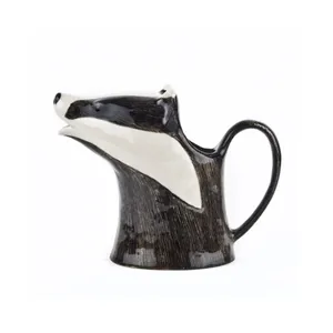 独特的动物设计蒸汽奶精罐陶瓷獾壶咖啡壶