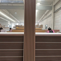 Panneaux muraux WPC, panneaux décoratifs intérieurs en PVC, sans MOQ, imperméables, composite bois-plastique, installation facile, revêtement