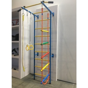Cadre d'escalade d'intérieur pour enfants, terrain de jeux avec échelle murale suédoise, barres de gymnastique pour enfants, équipement de gymnastique à domicile, - Product Image 2