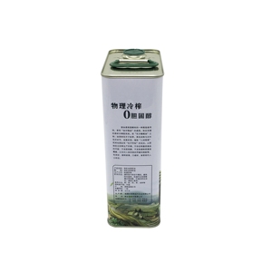 Boîtes rectangulaires en fer blanc en gros pour l'huile comestible, l'huile d'olive, les snacks et les bonbons, capacité 3L - Product Image 3