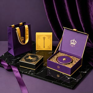 Caja <span class=keywords><strong>de</strong></span> Regalo Magnética con Forma <span class=keywords><strong>de</strong></span> Libro, Estilo Real, con Asa, Logotipo Personalizado, Empaque <span class=keywords><strong>de</strong></span> Papel Rígido, Venta al Por Mayor - Product Image 1