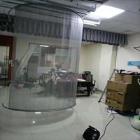 Écran de projection en maille holographique 3D transparent, écran de projecteur holographique de scène, film holographique 2M*2M