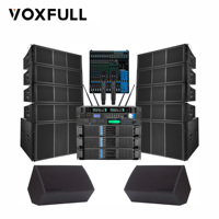 Système de sonorisation professionnel Line Array PA, système audio complet avec amplificateur de mixage, microphone sans fil pour scène, événements d'église