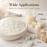 Cire de soja naturelle de luxe faite à la main, flocons de cire en vrac, 100 % pure et biologique pour la fabrication de bougies DIY pour les fêtes