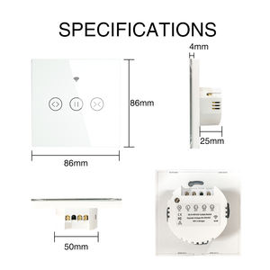 Interrupteur intelligent pour rideaux Wifi tactile en verre de type EU Moes, fonctionne avec Alexa SMART SPEAKER - Product Image 6