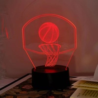 Lampe d'illusion optique 3D en forme de basket-ball